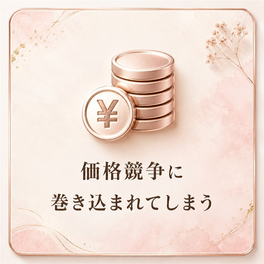 価格競争に巻き込まれてしまう