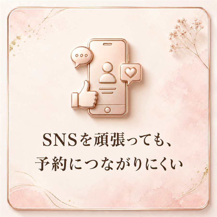 SNSを頑張っても、予約につながりにくい
